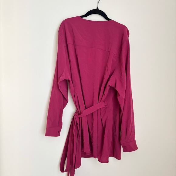 Universal Standard NWT Rivers True Wrap Top V-Neck Long Sleeve Blouse Workwear - Picture 5 of 7